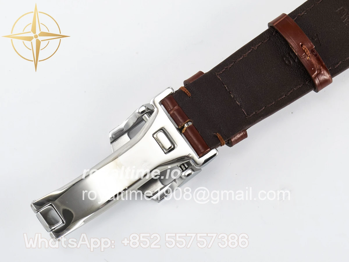 IWC Portugieser Perpetual Calendar SS 5033 APSF White Dial on Brown Leather Strap A52610 - Image 23