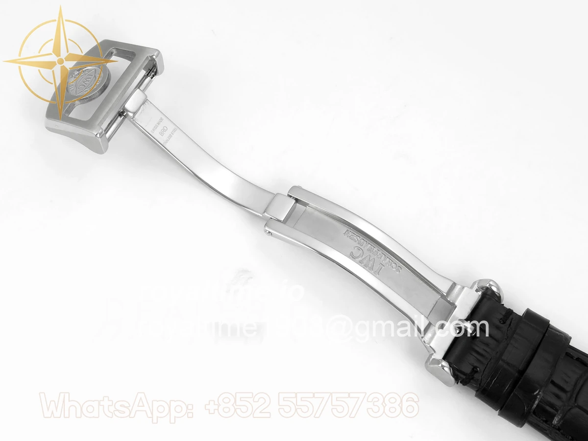 IWC Portugieser Perpetual Calendar SS 5033 APSF White/SS Dial on Black Leather Strap A52610 - Image 23