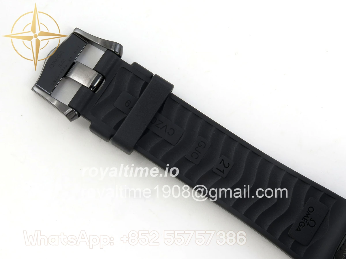 Omega Seamaster Diver 300M Black Ceramic Bezel ORF All Black Dial On Black Rubber Strap OR8806 - Image 23