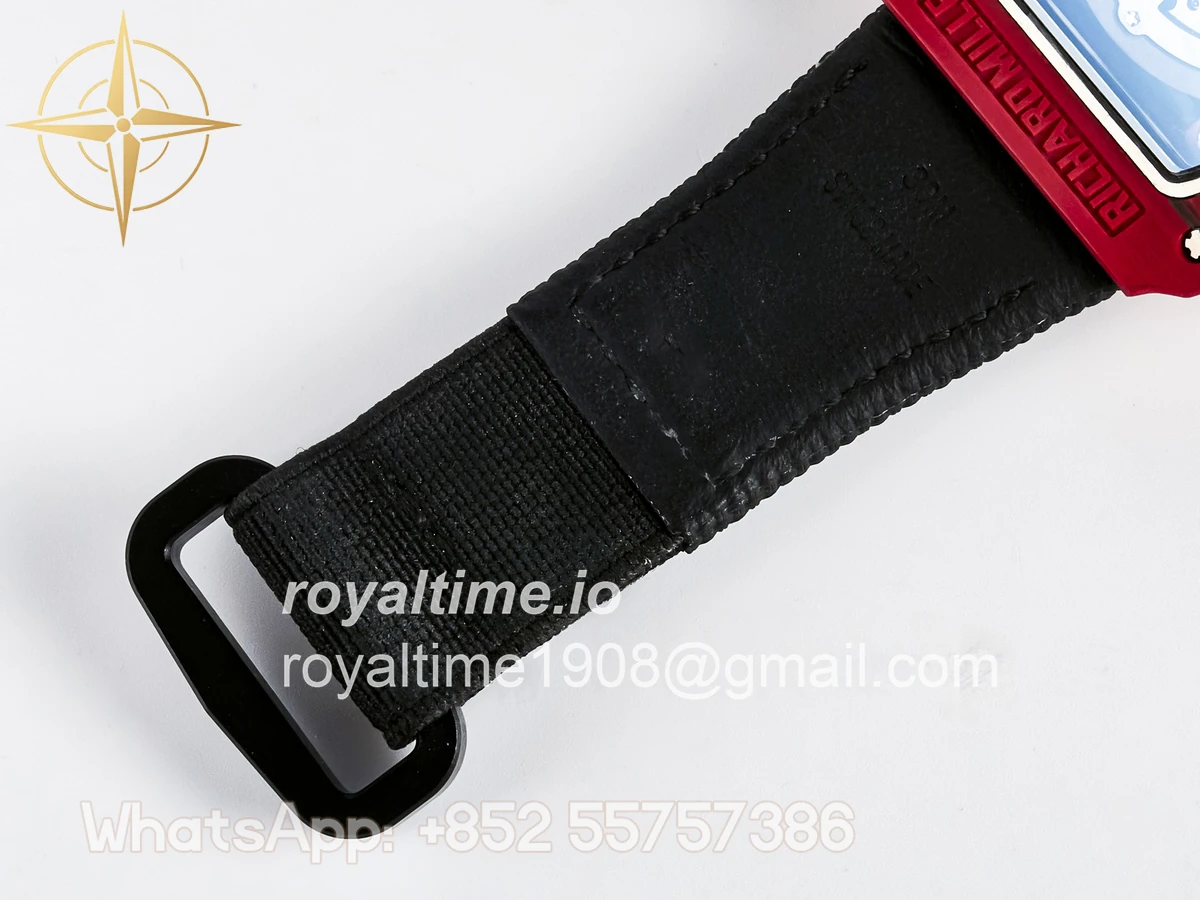 Richard Mille Custom RM035-02 Red NTPT PPMF Red Crown on Nylon Strap Custom Vaucher Movement - Image 23