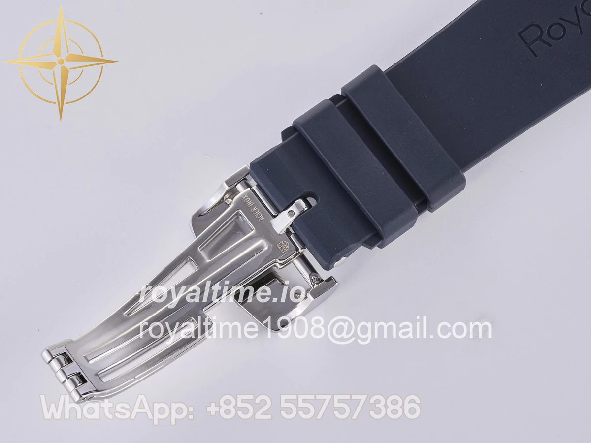 Audemars Piguet Royal Oak Chrono 26240 SS DDF Blue Dial on Blue Rubber Strap DD4401 (50th Anniversary) - Image 23