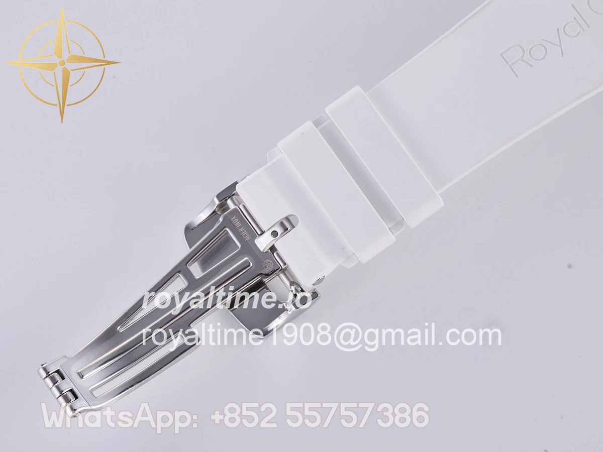 Audemars Piguet Royal Oak Chrono 26240 SS DDF Silver Dial on White Rubber Strap DD4401 (50th Anniversary) - Image 23