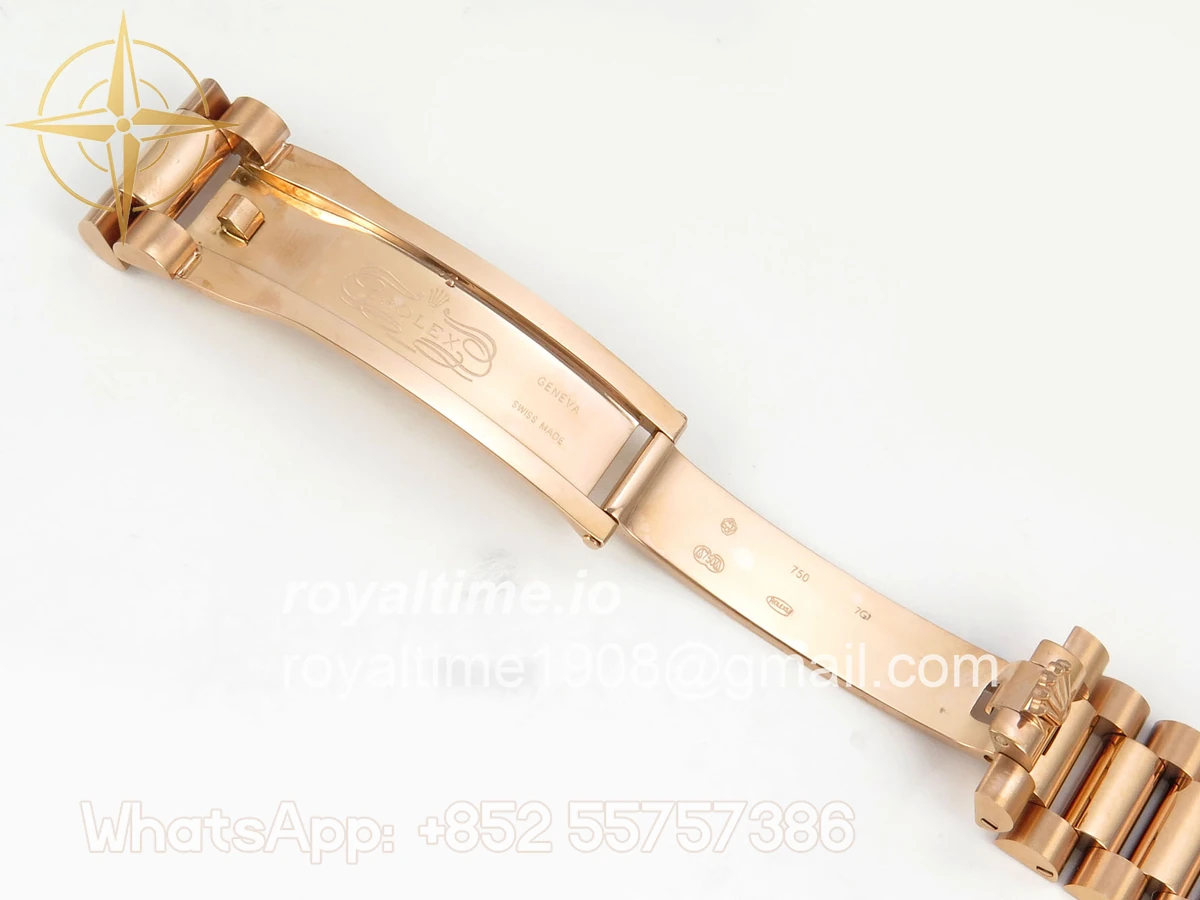 Rolex Day Date 36 RG QF 904L Steel Green Roman Dial on President Bracelet A2836 V3 - Image 23