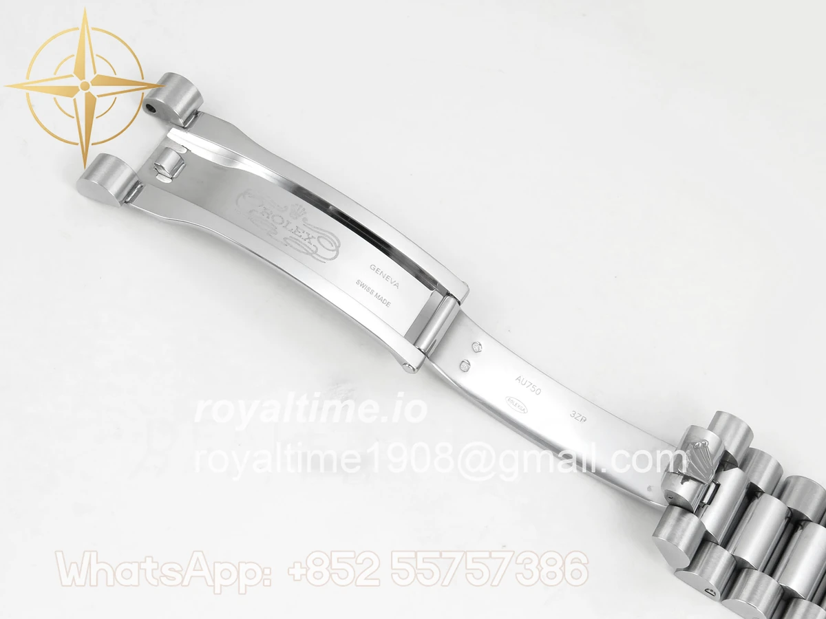 Rolex Day Date 40 SS TMF Ice Blue Crystal Dial on President Bracelet VR3255 (220g) - Image 23