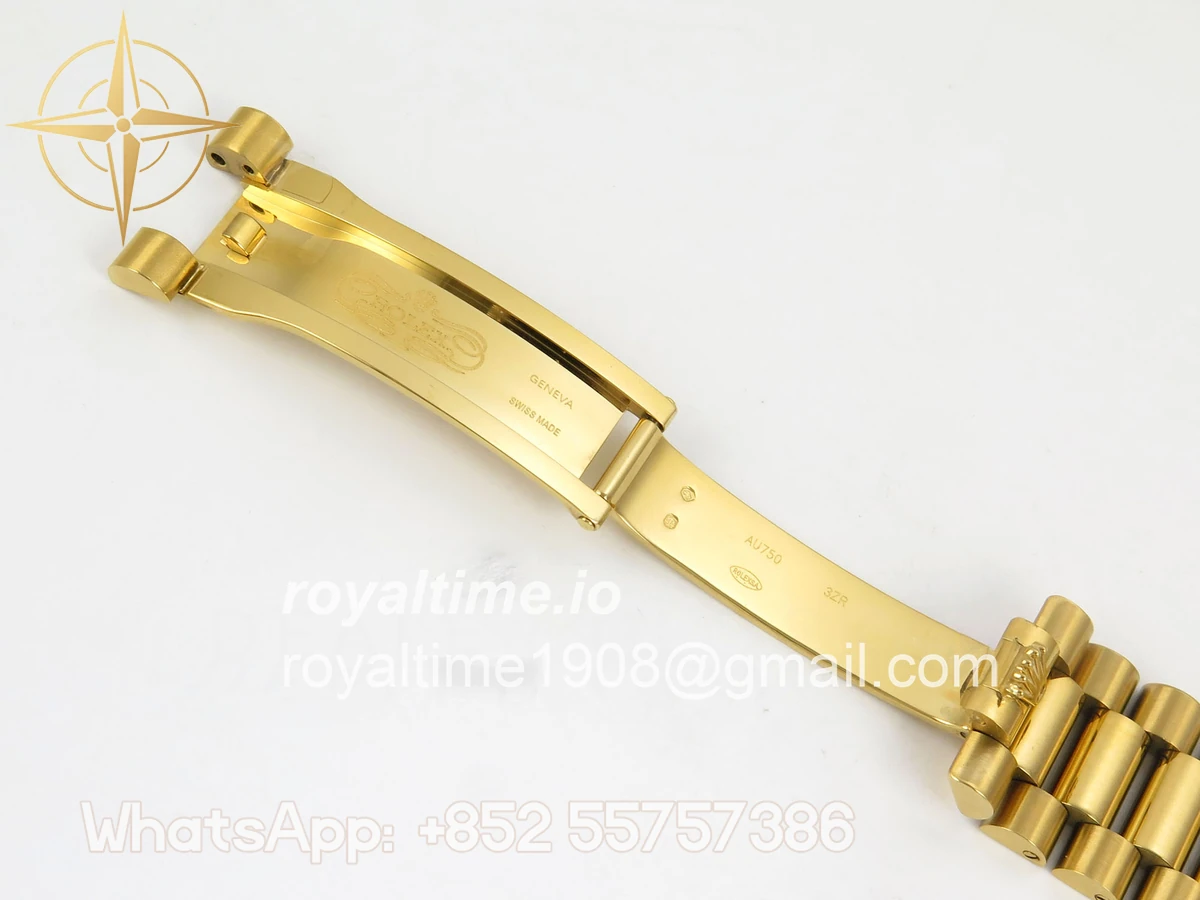 Rolex Day Date 40 YG TMF Black Crystal Dial Diamonds Bezel on President Bracelet VR3255 (220g) - Image 23