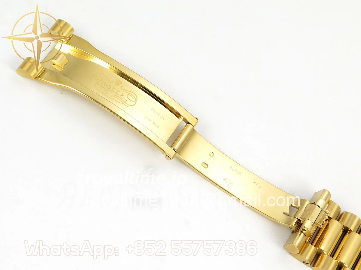 Rolex Day Date 40 YG TMF Green Ombre Roman Dial on President Bracelet VR3255 (Weighted) 208g - Image 23