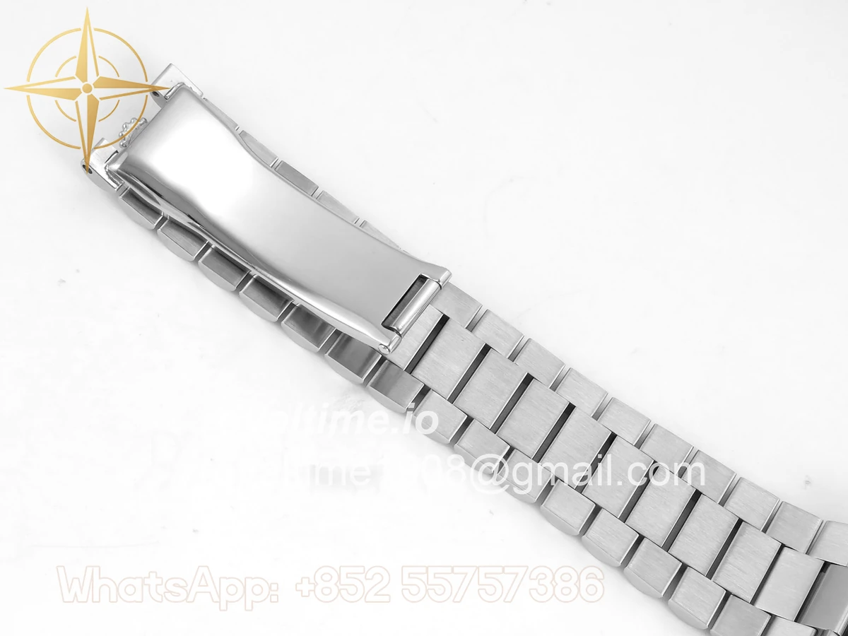 Rolex DayDate 40 SS QF 904L Steel Black Crystal Dial on President Bracelet VR3255 V8 (Gain Weight) - Image 23