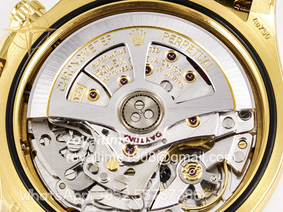 rolex Daytona 126518 YG ARF Black/YG Diamonds Dial on Oysterflex Strap DD4131 V2 (Weighted) - Image 24