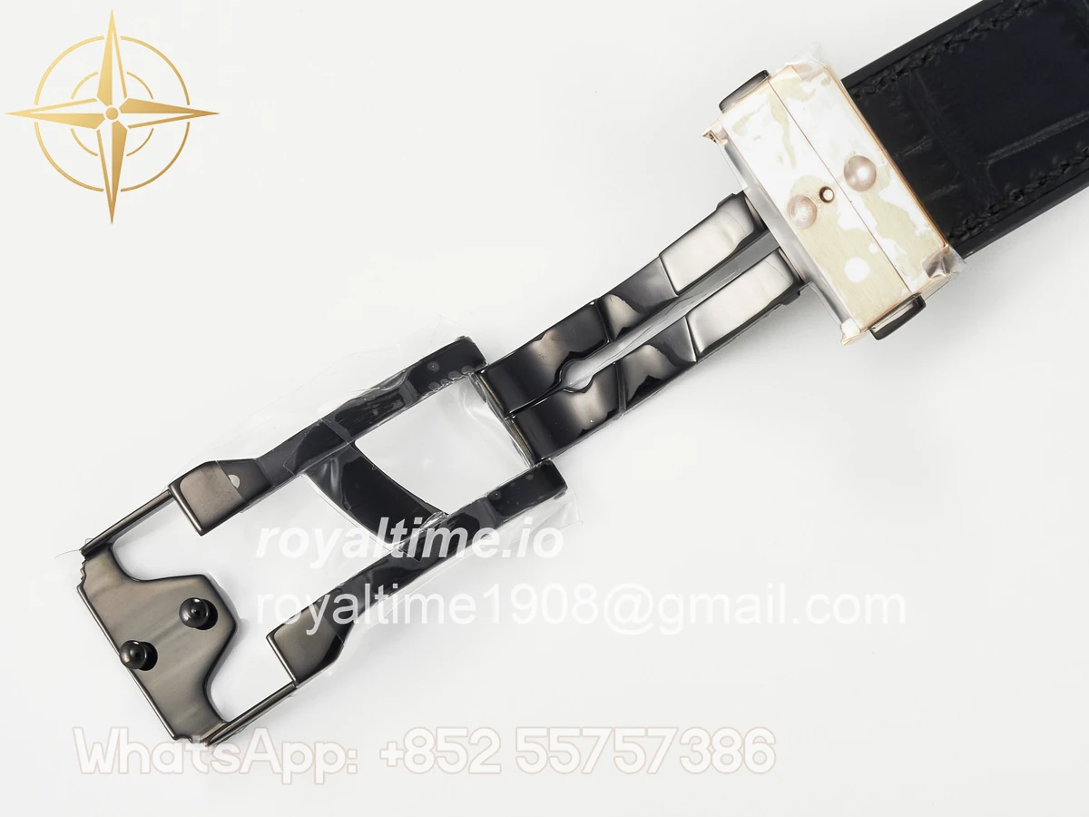 Hublot Classic Fusion 38mm RG JJF Black Dial on Black Gummy Leather Strap - Image 24