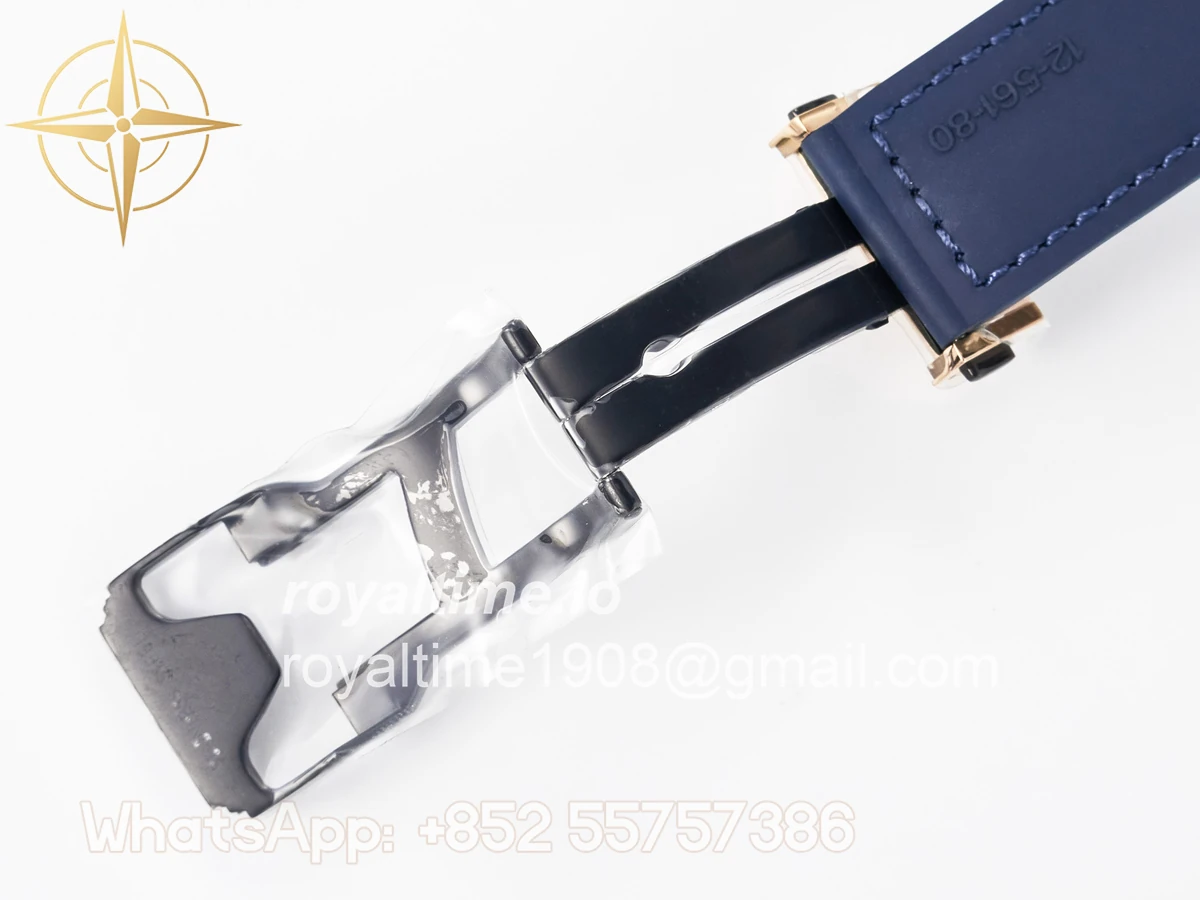 Hublot Classic Fusion 38mm RG JJF Blue Dial on Blue Gummy Leather Strap - Image 24