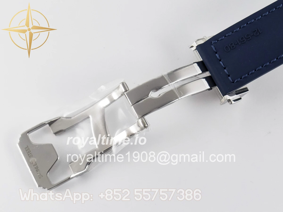 Hublot Classic Fusion 38mm SS JJF Blue Dial on Blue Gummy Leather Strap - Image 24