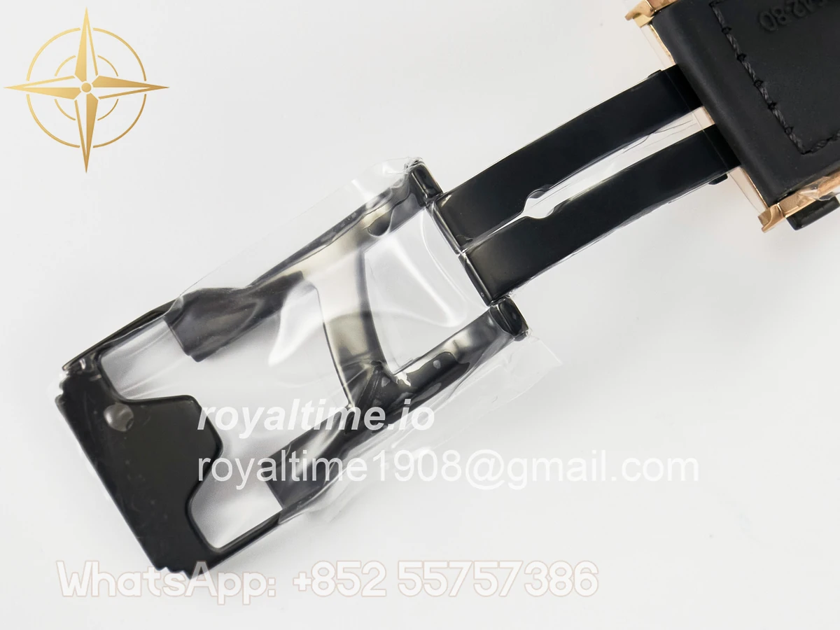 Hublot Classic Fusion 42mm RG JJF Black Dial on Black Gummy Leather Strap - Image 24