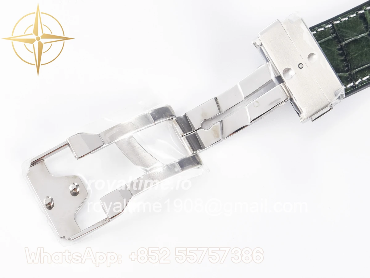 Hublot Classic Fusion 42mm SS JJF Green Dial on Green Gummy Leather Strap - Image 24