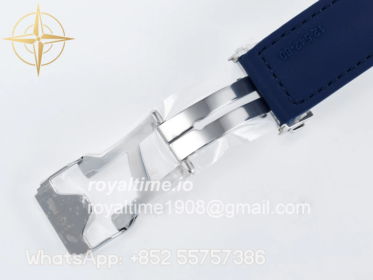 Hublot Classic Fusion Bang 42mm HBF Blue Dial Diamonds Bezel on Blue Leather Strap A2892 - Image 24