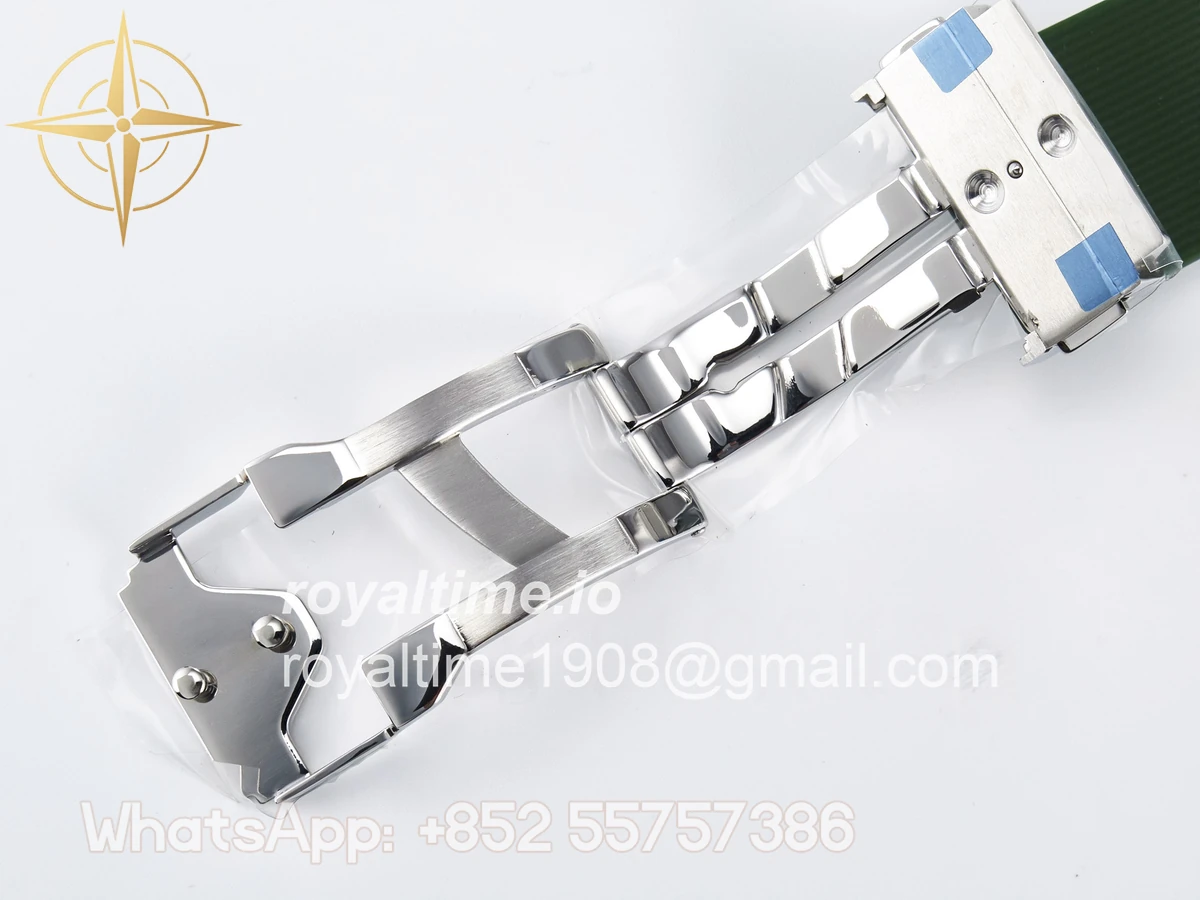 Hublot Classic Fusion Bang 42mm HBF Green Dial Diamonds Bezel on Green Rubber Strap A2892 - Image 24