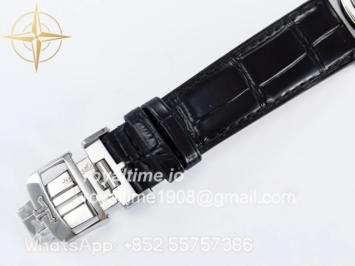 Jaeger-LeCoultre Master Ultra Thin Perpetual Calendar SS V9F Black Dial on Black Leather Strap A868 V2 - Image 24