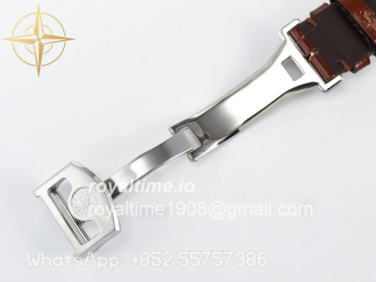 IWC Portugieser Perpetual Calendar SS 5033 APSF White Dial on Brown Leather Strap A52610 - Image 24