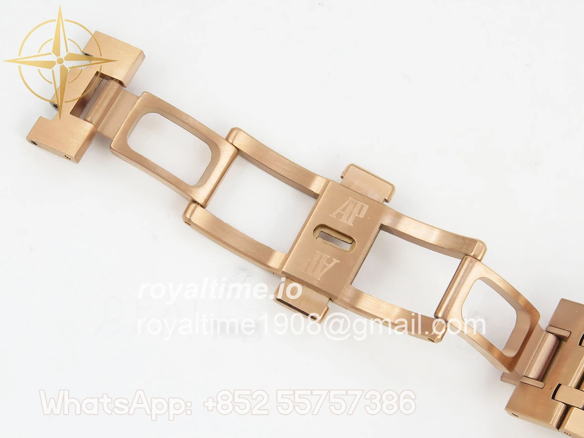 Audemars Piguet Royal Oak Chrono 26240 Frosted RG APSF Blue Dial on RG Bracelet SA4401 - Image 24