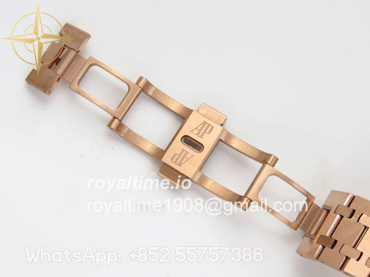 Audemars Piguet Royal Oak Chrono 26240 Frosted RG DDF Blue Dial on RG Bracelet DD4401 - Image 24