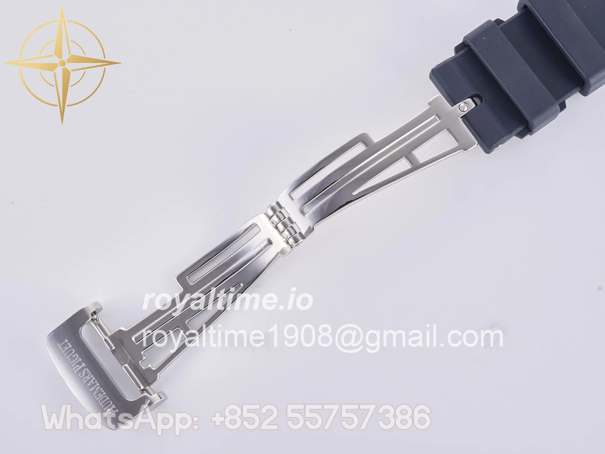 Audemars Piguet Royal Oak Chrono 26240 SS DDF Blue Dial on Blue Rubber Strap DD4401 (50th Anniversary) - Image 24