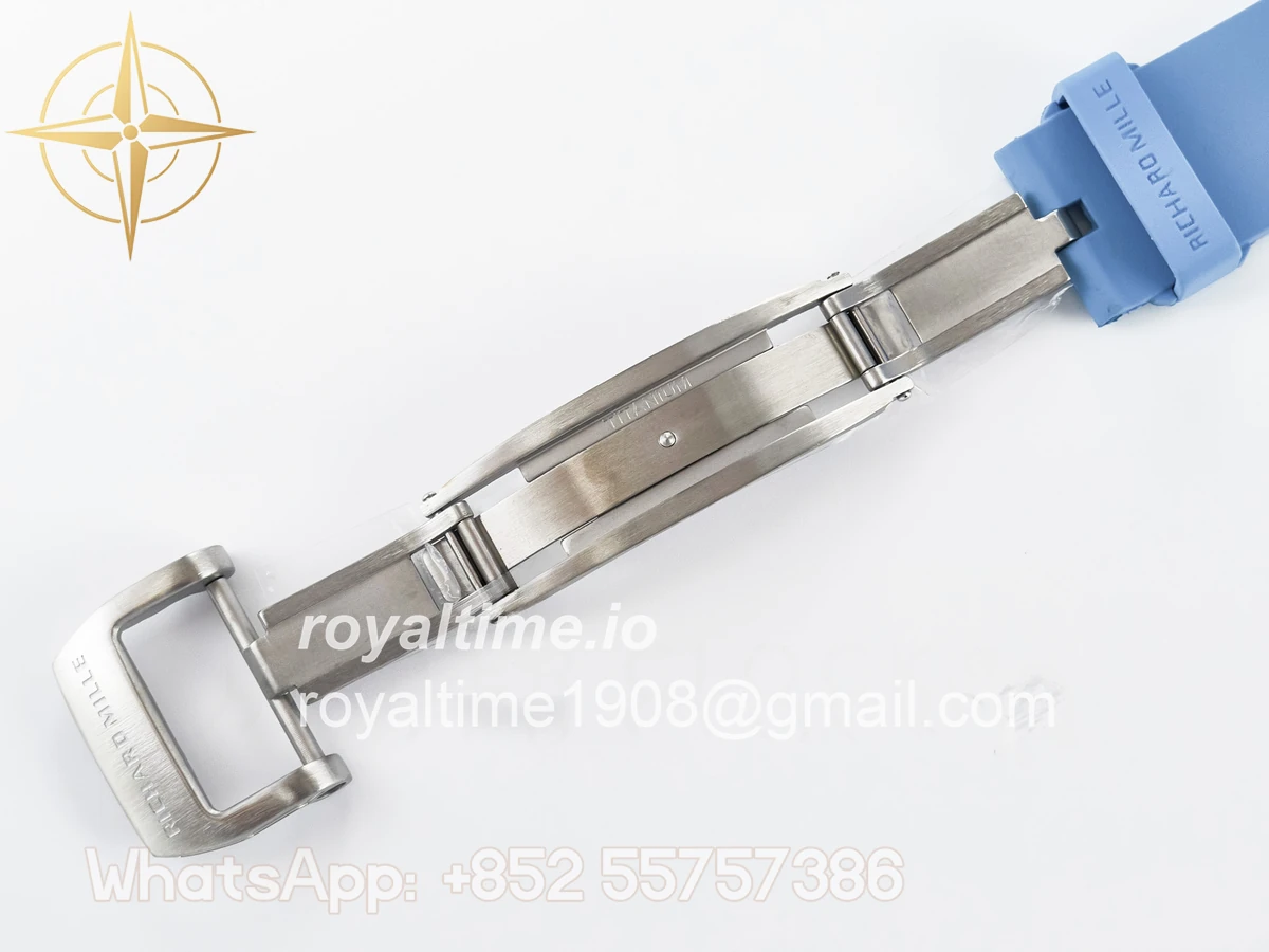 Richard Mille RM53-02 Transparent Tourbillon RMF Skeleton Dial on Blue Rubber Strap - Image 24