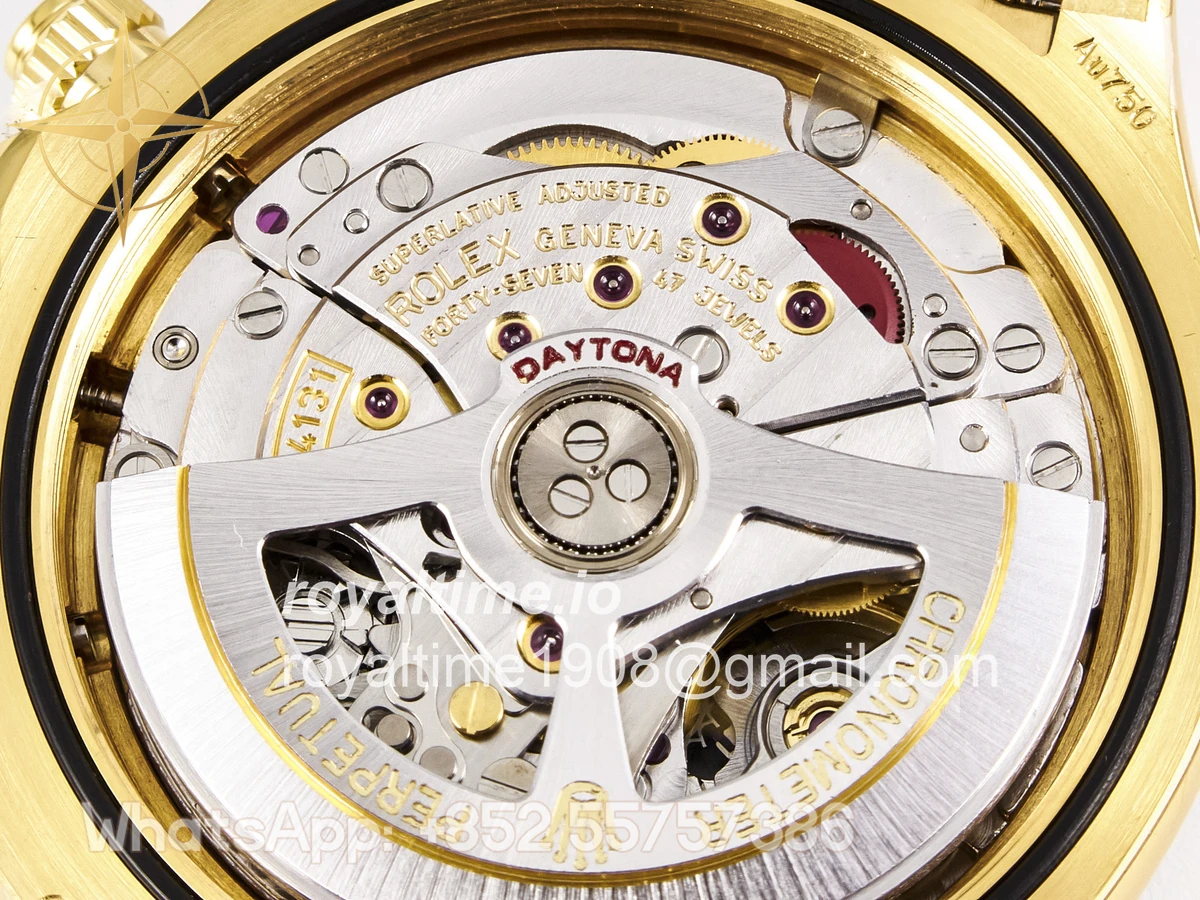 rolex Daytona 126518 YG ARF Black/YG Diamonds Dial on Oysterflex Strap DD4131 V2 (Weighted) - Image 25