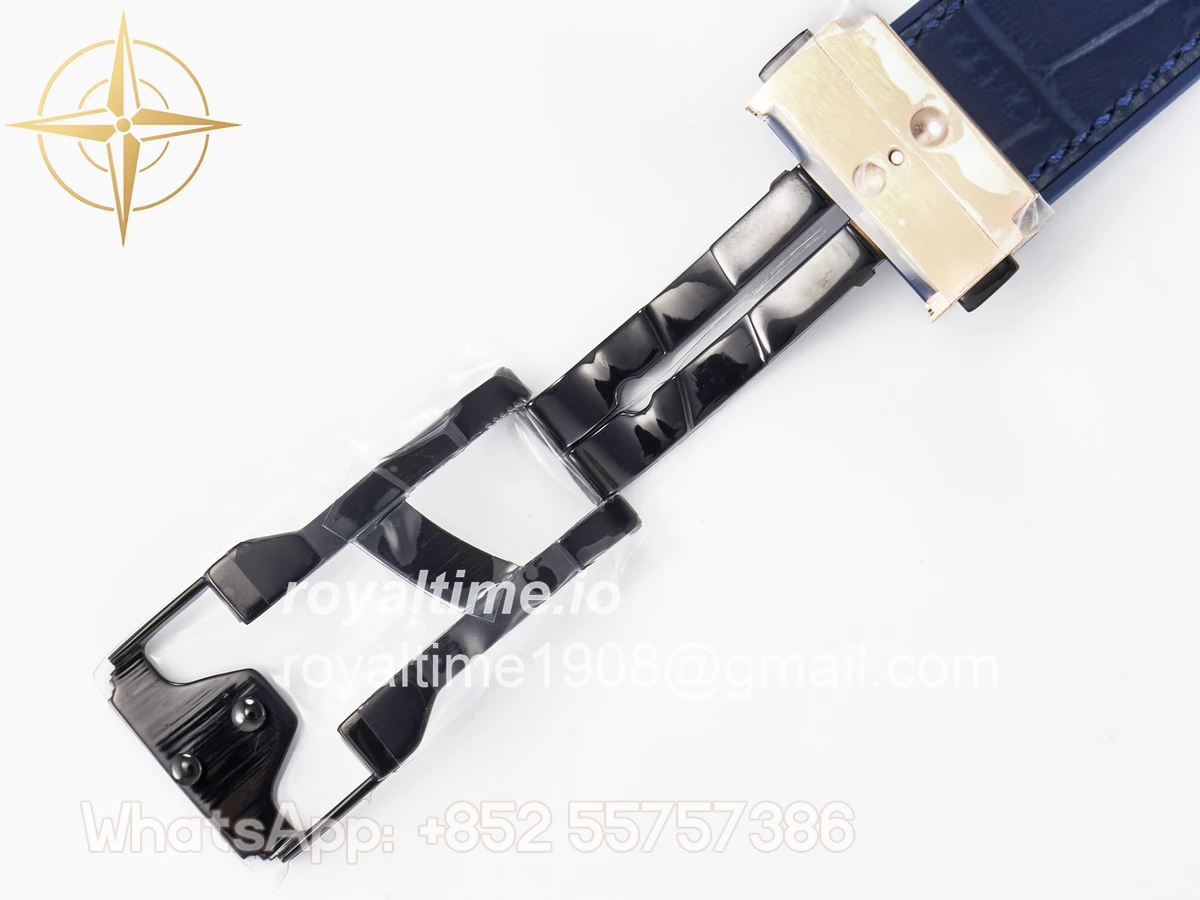 Hublot Classic Fusion 38mm RG JJF Blue Dial on Blue Gummy Leather Strap - Image 25