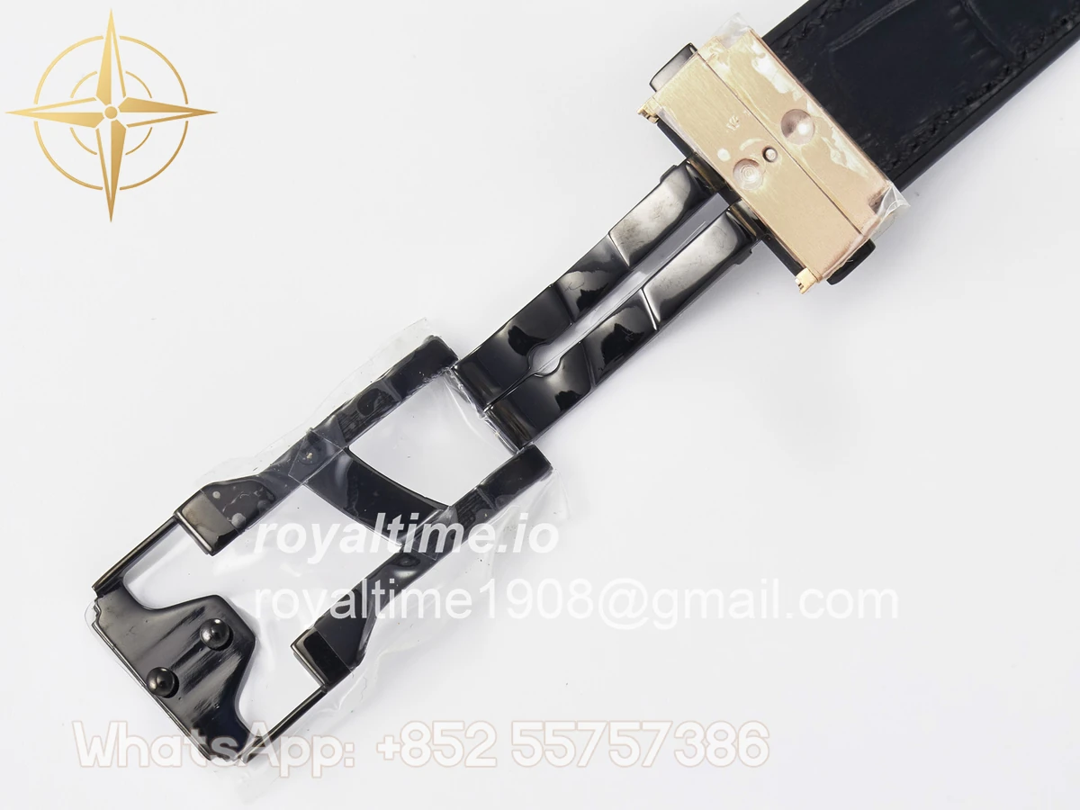 Hublot Classic Fusion 38mm RG JJF White Dial on Black Gummy Leather Strap - Image 25