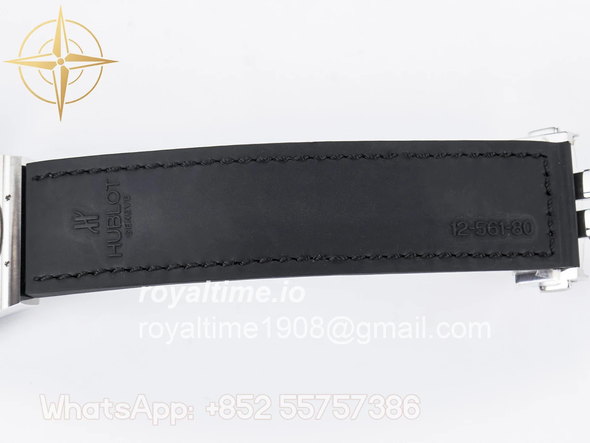 Hublot Classic Fusion 38mm SS JJF Gray Dial on Black Gummy Leather Strap - Image 25