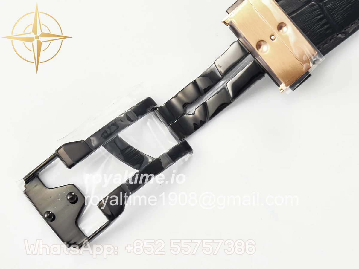 Hublot Classic Fusion 42mm RG JJF Black Dial on Black Gummy Leather Strap - Image 25