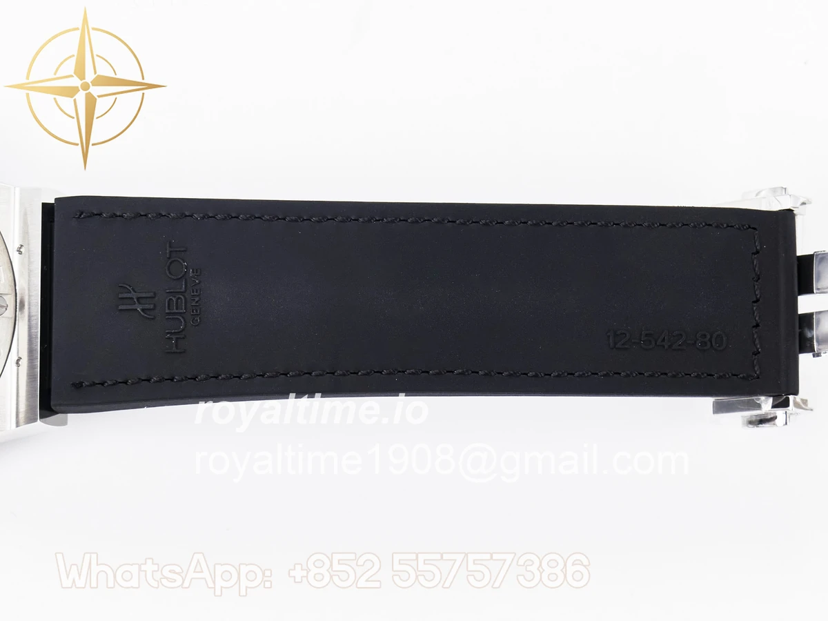 Hublot Classic Fusion 42mm SS JJF White Dial on Black Gummy Leather Strap - Image 25