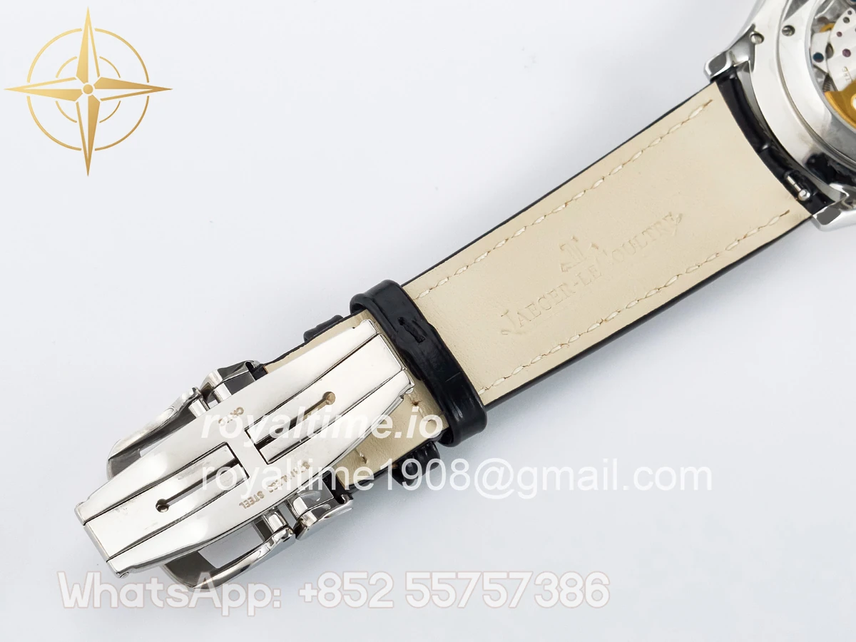 Jaeger-LeCoultre Master Ultra Thin Moon 1368420 SS Z+F Blue Dial on Black Leather Strap SA925 - Image 25