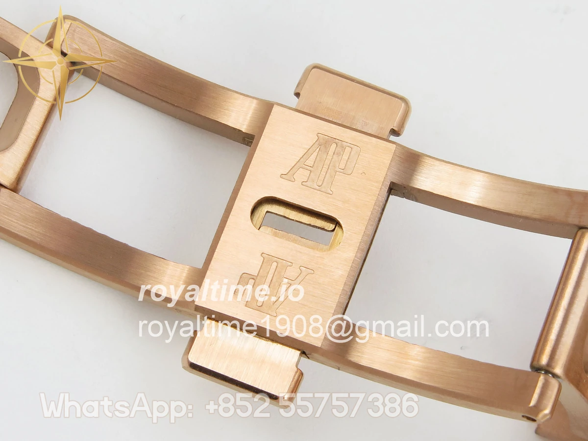 Audemars Piguet Royal Oak Chrono 26240 Frosted RG APSF Blue Dial on RG Bracelet SA4401 - Image 25