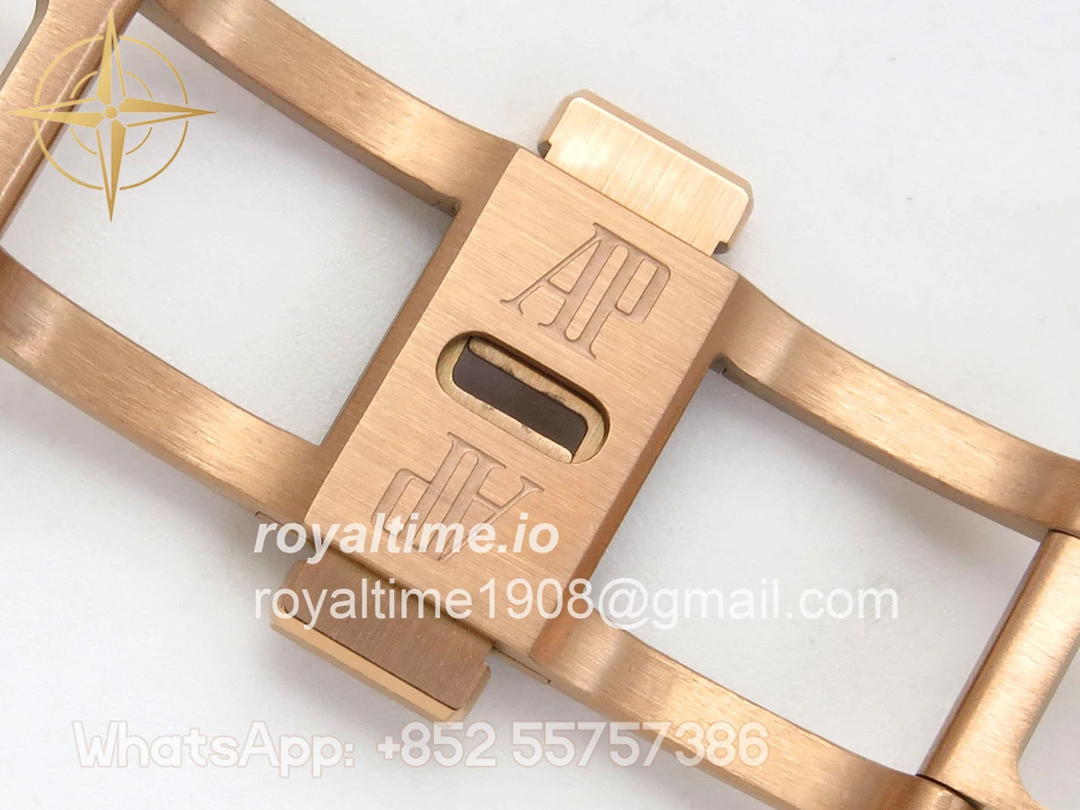 Audemars Piguet Royal Oak Chrono 26240 Frosted RG DDF Blue Dial on RG Bracelet DD4401 - Image 25