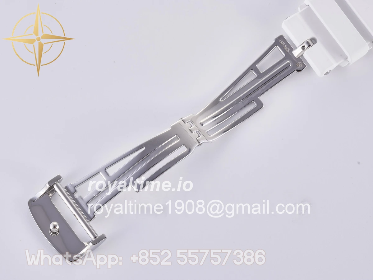 Audemars Piguet Royal Oak Chrono 26240 SS DDF Silver Dial on White Rubber Strap DD4401 (50th Anniversary) - Image 25