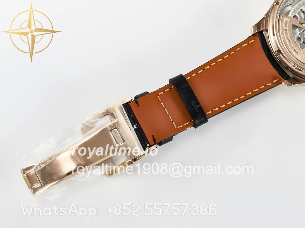 IWC IW5033 Portugieser Perpetual Calendar RG V9F White Dial on Black Leather Strap A52610 - Image 25