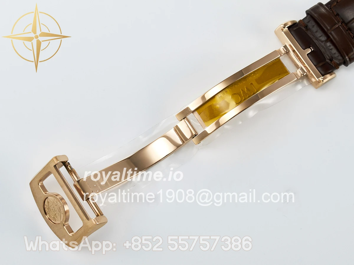 IWC IW5033 Portugieser Perpetual Calendar RG V9F White Dial on Brown Leather Strap A52610 - Image 25