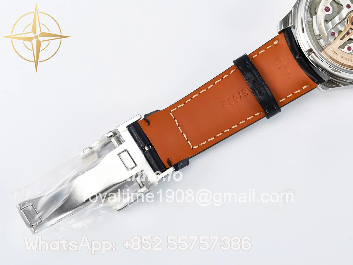 IWC IW5034 Portugieser Perpetual Calendar SS V9F White Dial on Black Leather Strap A52610 - Image 25