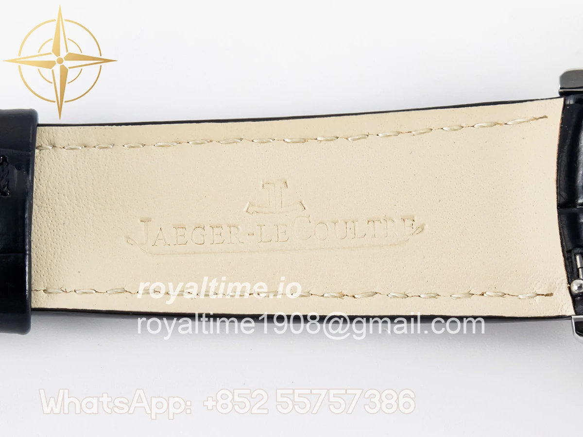 Jaeger-LeCoultre Master Ultra Thin Moon 1368420 SS Z+F Blue Dial on Black Leather Strap SA925 - Image 26