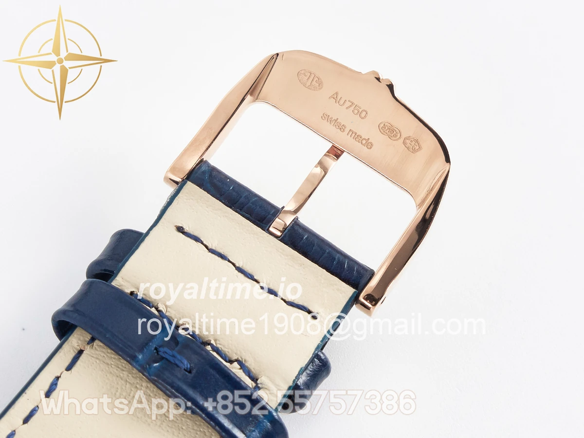 Jaeger-LeCoultre Master Ultra Thin Moon RG Z+F Blue Dial on Blue Leather Strap SA925 - Image 26