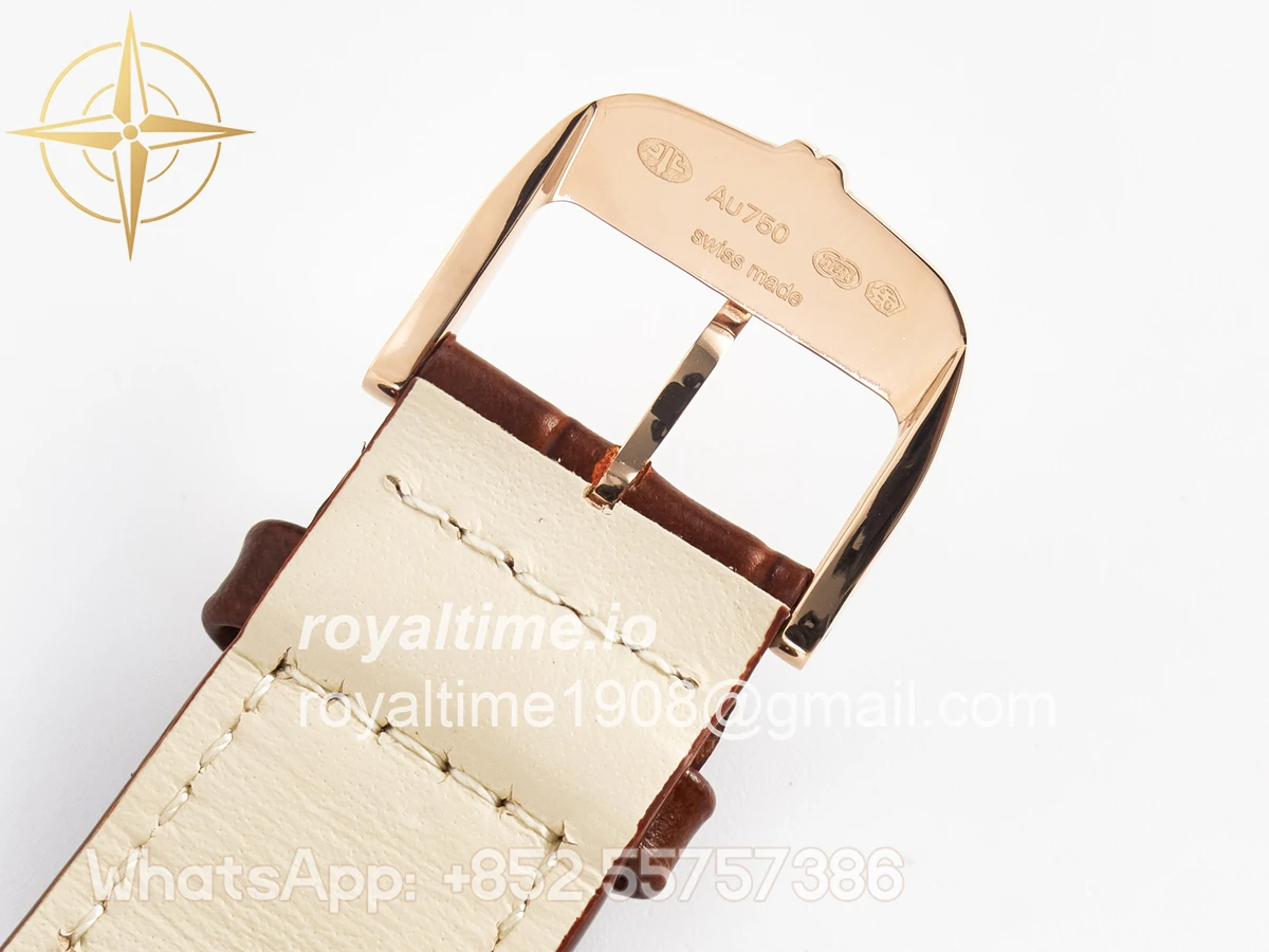 Jaeger-LeCoultre Master Ultra Thin Moon RG Z+F White Dial on Brown Leather Strap A925 - Image 26