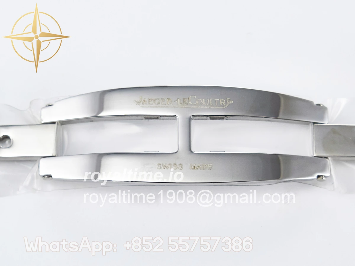 Jaeger-LeCoultre Master Ultra Thin Perpetual Calendar SS V9F Gray Dial Diamonds Bezel on Black Leather Strap A868 V2 - Image 26