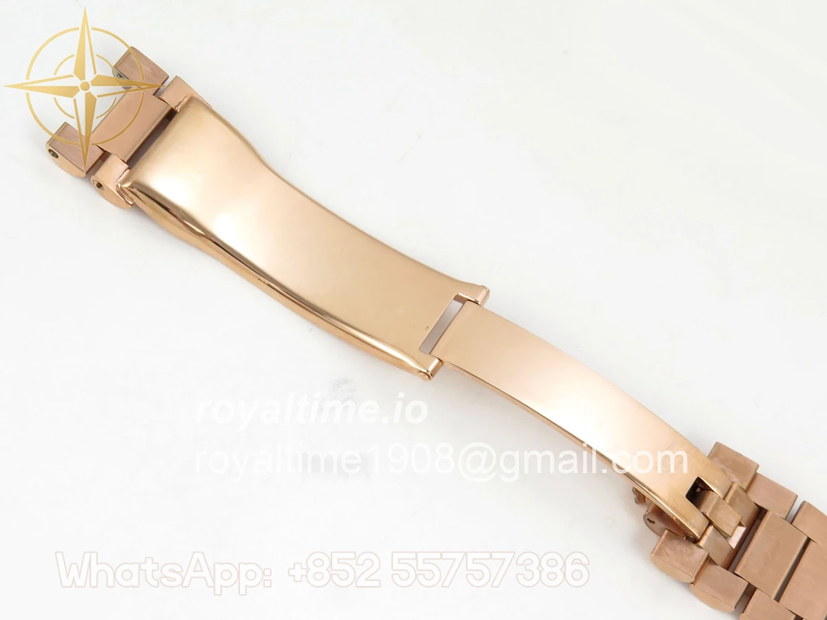 Rolex Day Date 36 RG QF 904L Steel Green Roman Dial on President Bracelet A2836 V3 - Image 26