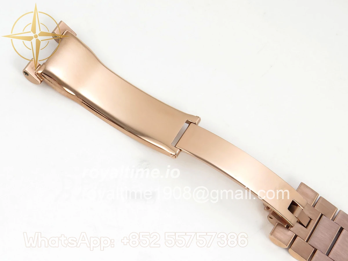 Rolex DayDate 40 RG QF 904L Steel Brown Crystal Dial on President Bracelet VR3255 V8 (Gain Weight) - Image 26