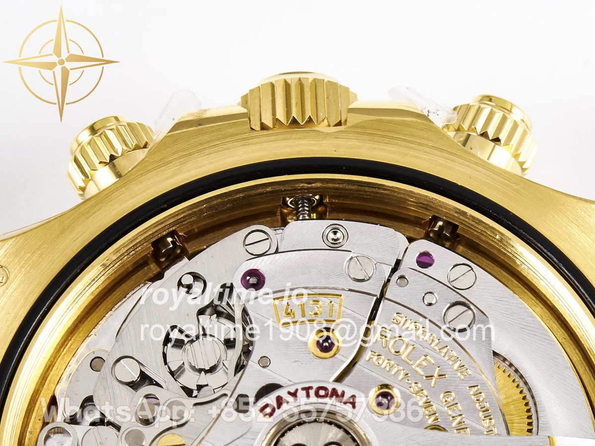 rolex Daytona 126518 YG ARF Black/YG Diamonds Dial on Oysterflex Strap DD4131 V2 (Weighted) - Image 26