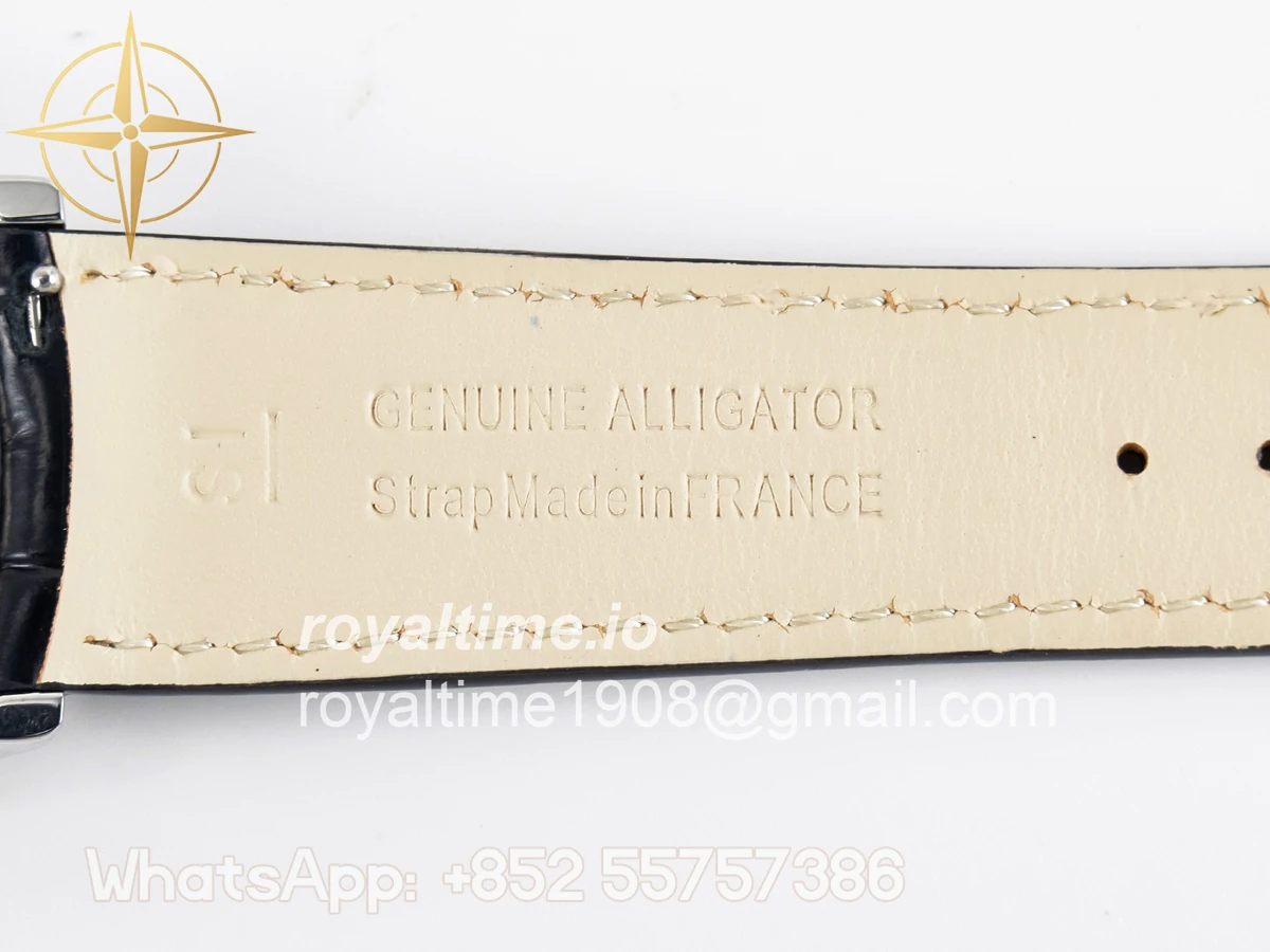 Jaeger-LeCoultre Master Ultra Thin Moon 1368420 SS Z+F Blue Dial on Black Leather Strap SA925 - Image 27