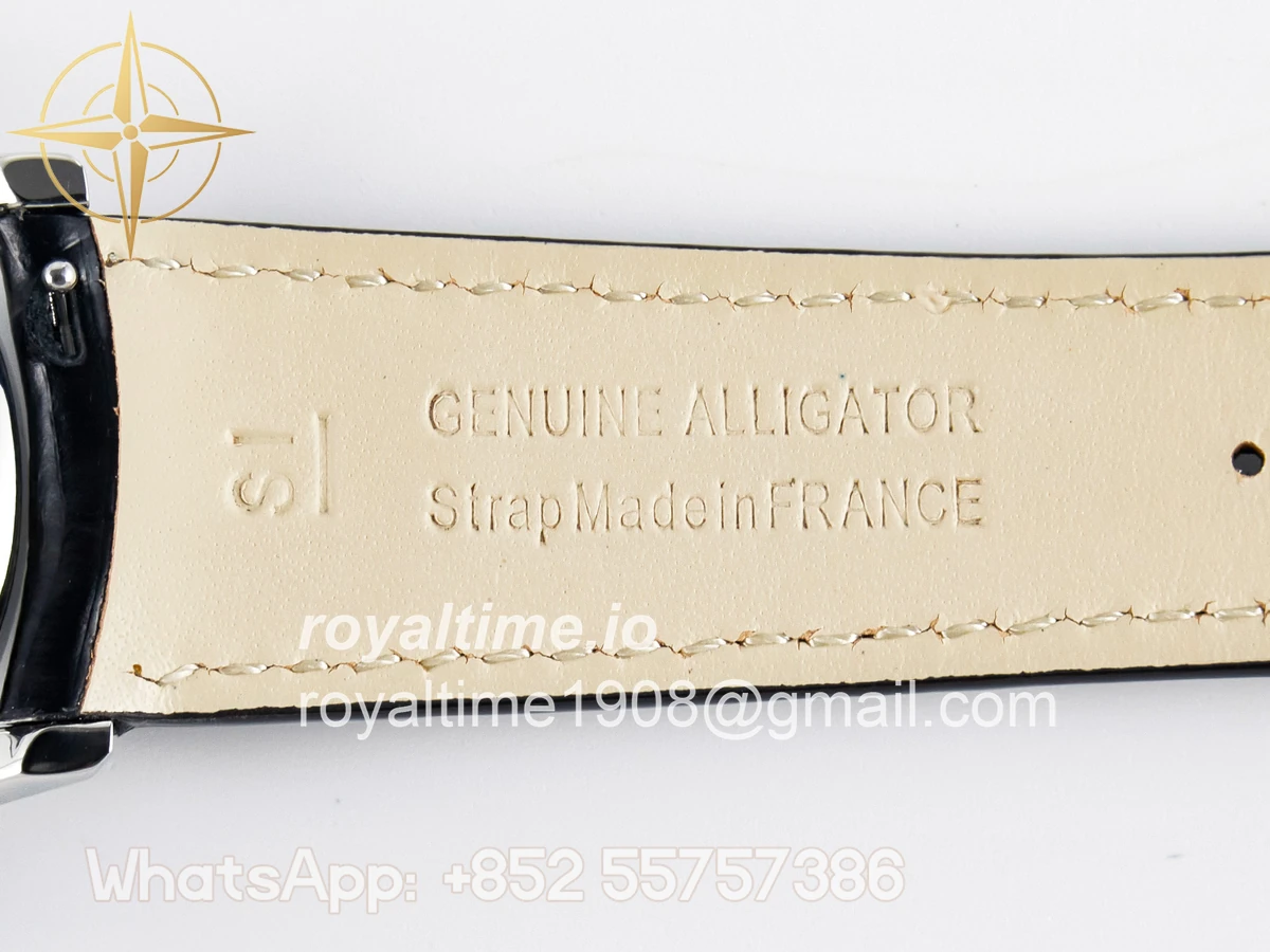 Jaeger-LeCoultre Master Ultra Thin Moon 1368420 SS Z+F White Dial on Black Leather Strap SA925 - Image 27