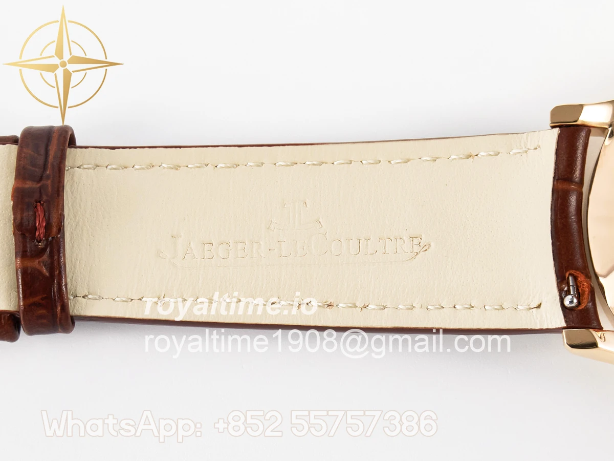 Jaeger-LeCoultre Master Ultra Thin Moon RG Z+F White Dial on Brown Leather Strap A925 - Image 27