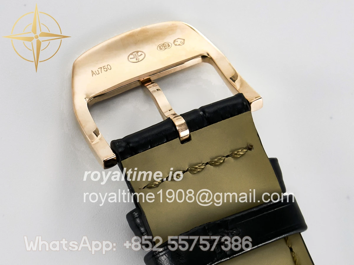 Jaeger-LeCoultre Master Ultra Thin Perpetual Calendar RG V9F White Dial Diamonds Bezel on Black Leather Strap A868 V2 - Image 27