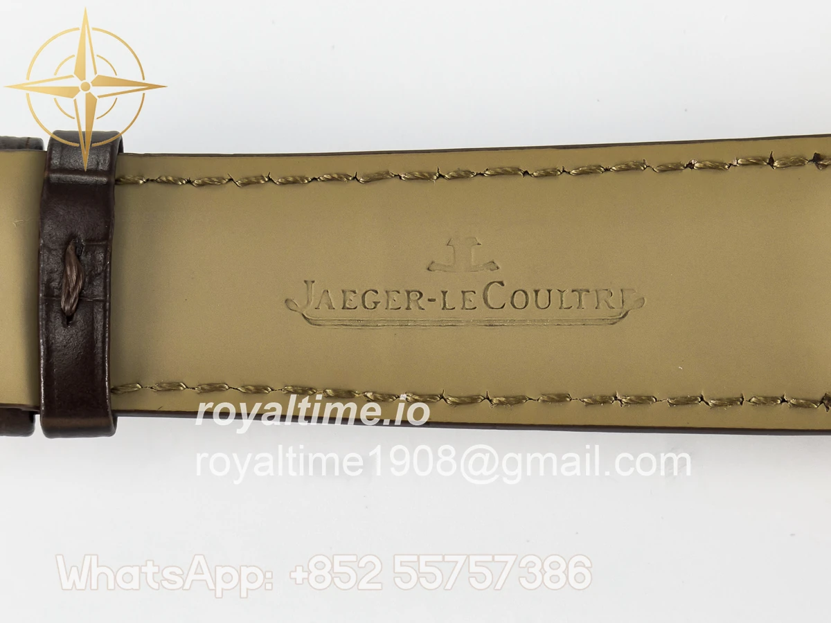 Jaeger-LeCoultre Master Ultra Thin Perpetual Calendar RG V9F White Dial on Brown Leather Strap A868 V2 - Image 27